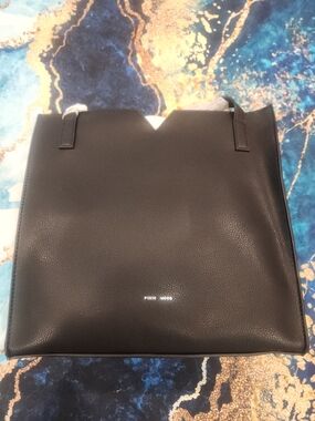 NWT Pixie Mood Alicia Mini Tote Black Vegan Leather Zip Top Crossbody Bag